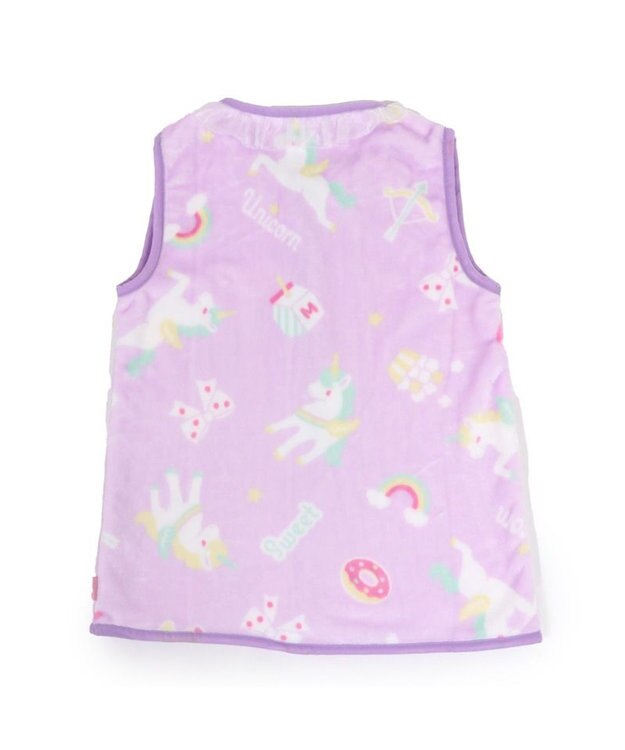 Mother garden マザーガーデン ユニコーン ふわふわ キッズ スリーパー 《ポップ柄》 M/L サイズ あったかベスト -