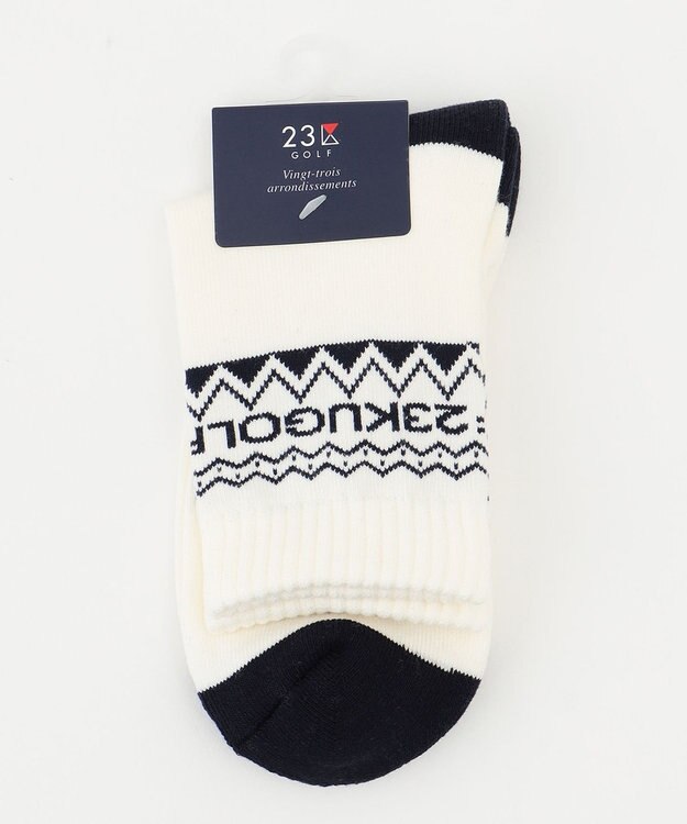 23区GOLF 【WOMEN】ノルディクロゴ ショートソックス ホワイト系