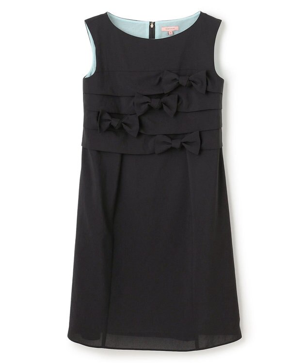 TOCCA 【洗える・消臭・吸水速乾・接触冷感・UVケア】RIBBON KNOT DRESS ドレス ブラック系