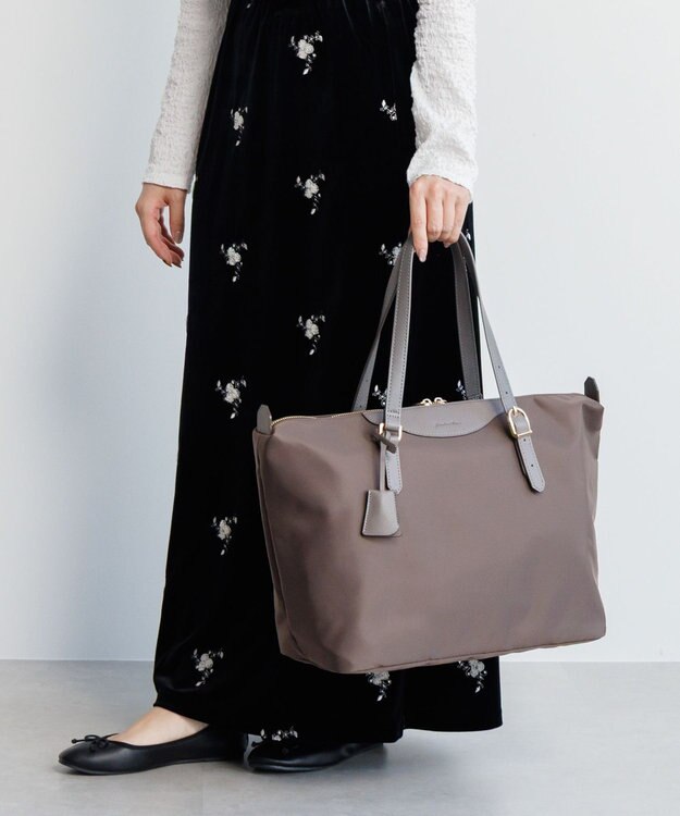ACE BAGS & LUGGAGE 【ポーチにしまえる】Jewelna Rose ラヴィーナ フォールディングトートバッグ A4サイズ 16291 ジュエルナローズ グレー