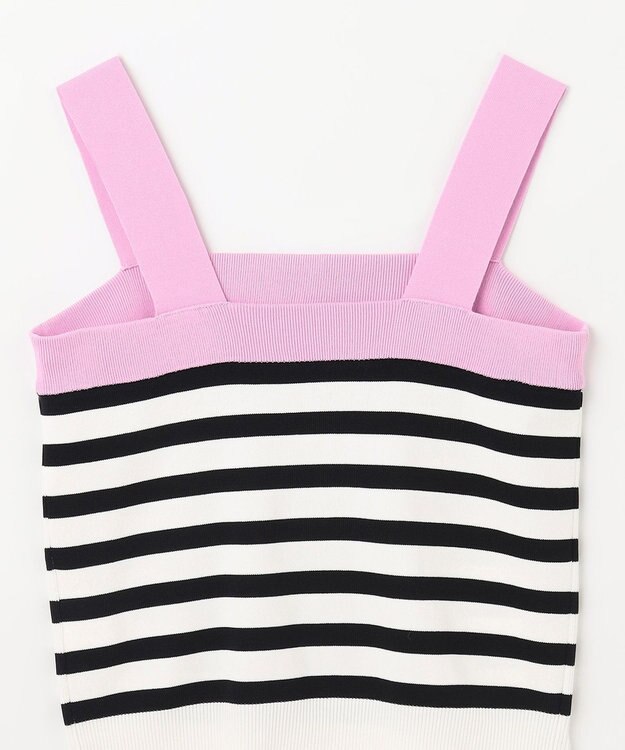 GRACE CONTINENTAL 配色ニットキャミ ピンク