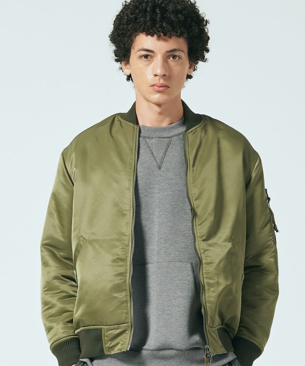 J.PRESS YORK STREET 【UNISEX】リバーシブルMA-1 カーキ系