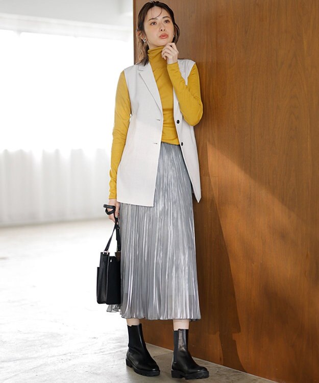 23区 S 【Oggi1月号/CLASSY.11月号掲載】スムージーコットン タートルネック ニット イエロー系