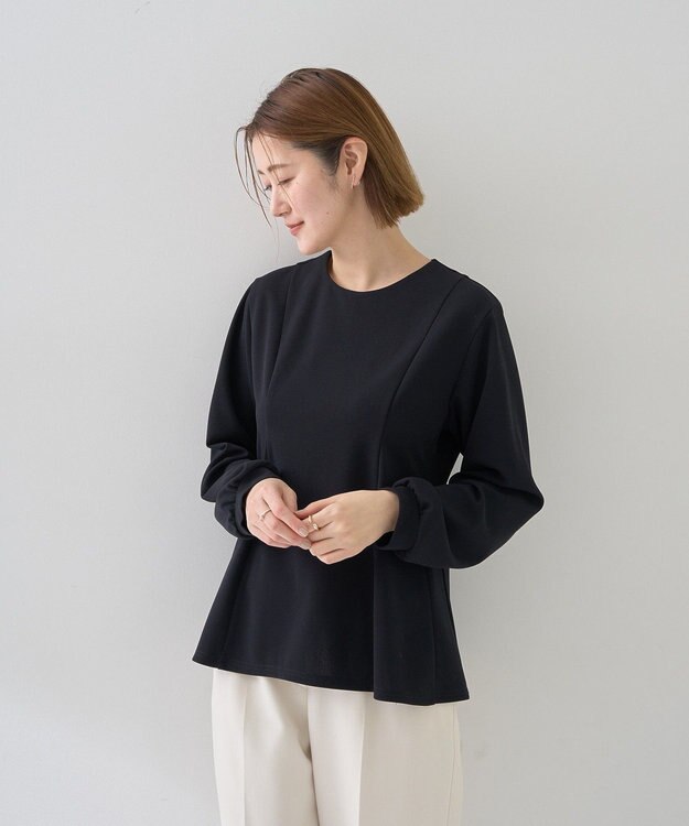 YECCA VECCA 2wayレース襟ブラウス Navy