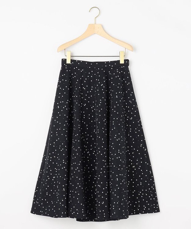 組曲 S フラワースパンコールプリント スカート ブラック系5