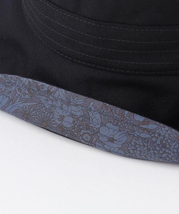 J.PRESS LADIES 【洗える・畳める】 LIBERTY リネン ハット ブラック系