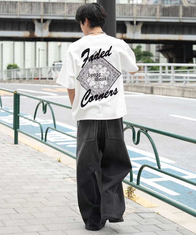 WEGO ペイズリーグラフィックBIG　T（SS） ホワイト