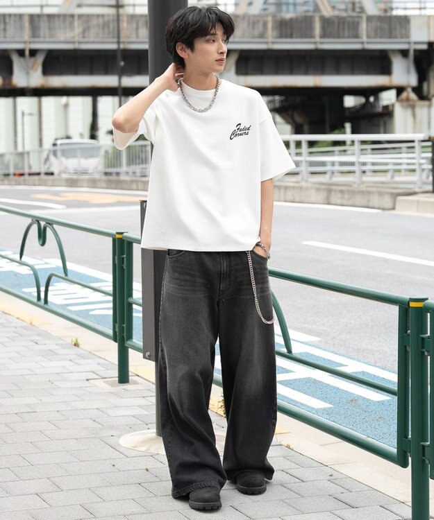 WEGO ペイズリーグラフィックBIG　T（SS） ホワイト