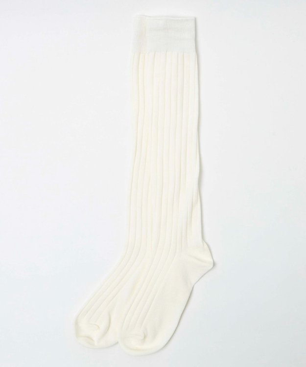 WEGO ゆるリブハイソックス オフホワイト