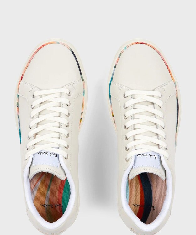 Paul Smith Dusky Swirl ライン スニーカー ホワイト
