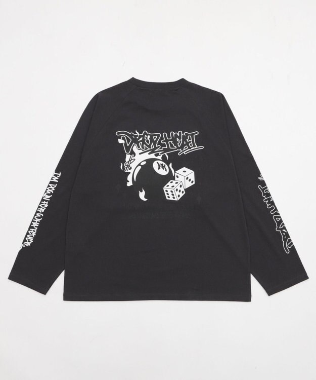 WEGO 【ユニセックス着用ITEM/MLサイズ展開】スリーブロゴグラフィックラグランT（LS） スミクロ