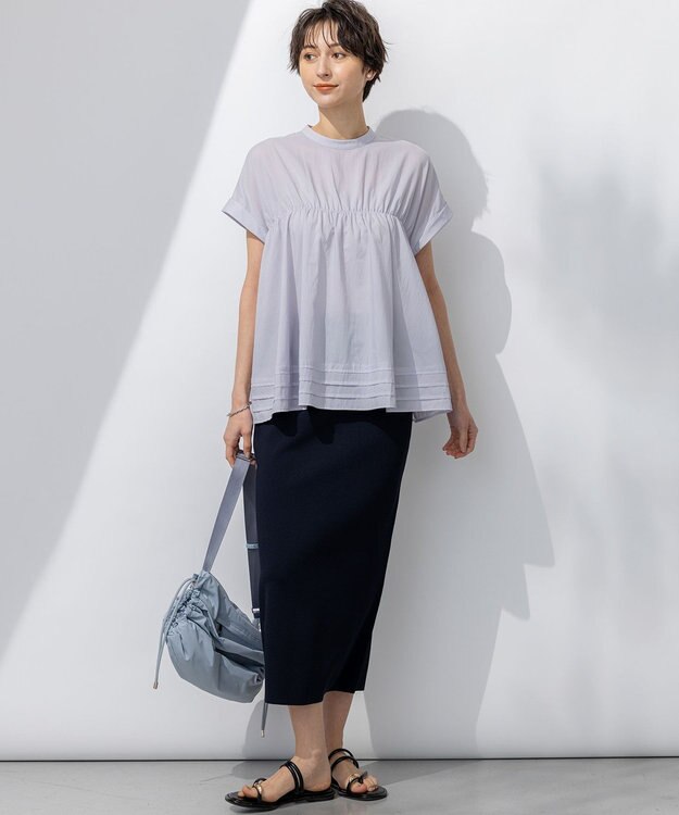 23区 S 【WEB&一部店舗限定/洗える】レーヨンポリエステルストレッチ タイト スカート ネイビー系