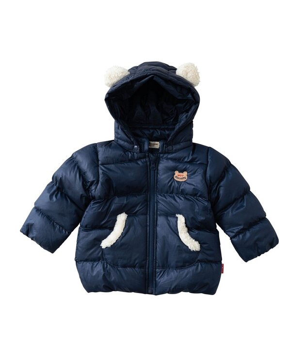 MIKI HOUSE HOT BISCUITS 【80-120cm】 高機能 グースリー素材 中綿ジャンパー 紺