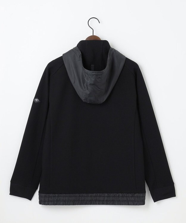JOSEPH ABBOUD MOUNTAIN 【吸水速乾/通気性/ライナードッキング対応】ハイゲージワッフル パーカー ブラック系