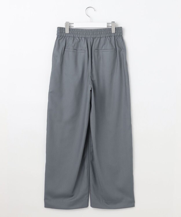 自由区 S 【カタログ掲載・洗える】フルダルスパンマイクロピーチワイドストレート パンツ インク