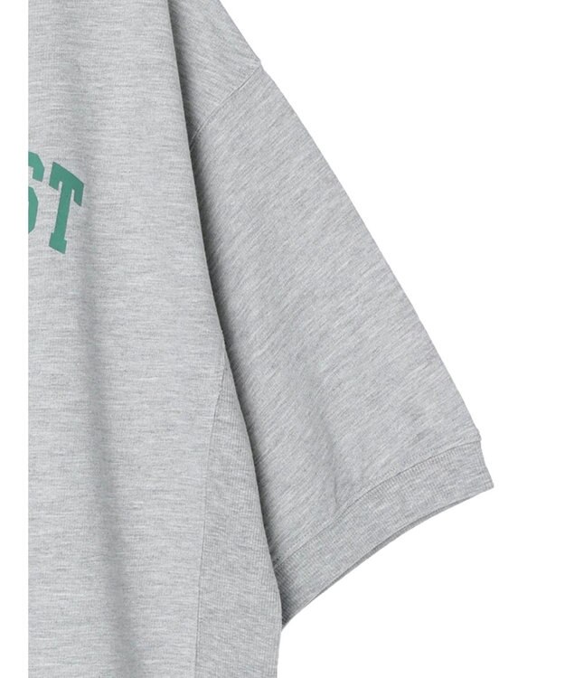 Green Parks ７分袖ロゴ裏毛プルオーバー Gray Mixture