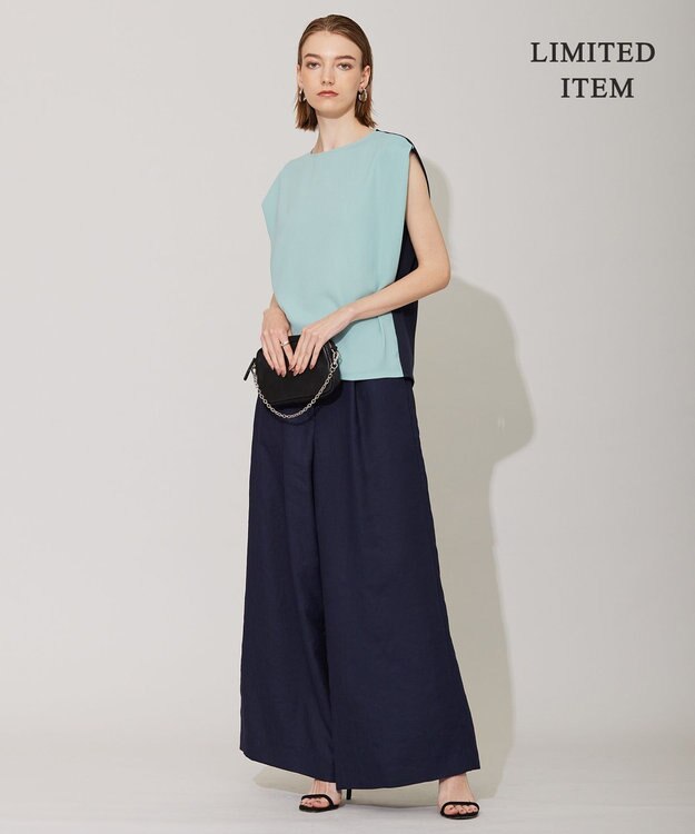 ICB 【WEB限定】 Slub タックパンツ ネイビー系