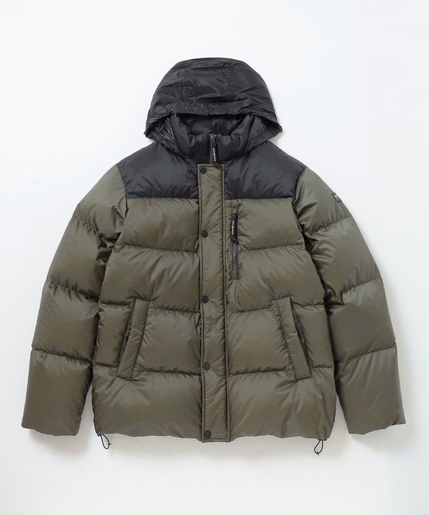 JOSEPH ABBOUD MOUNTAIN 【軽量/撥水/7ポケット/INフード】ナイロンリップ ダウン ジャケット カーキ系7
