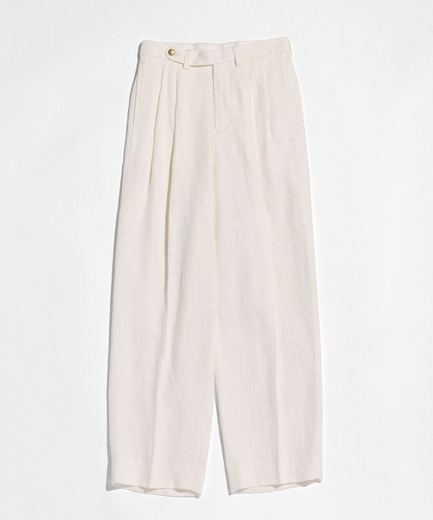 LENO FRENCH WORK HEVY LINEN TROUSERS リネンパンツ WHITE