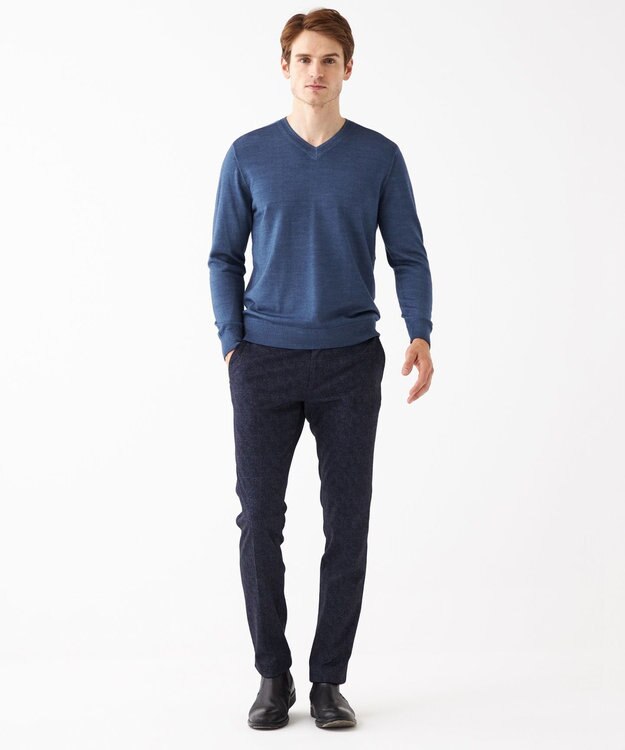 JOSEPH ABBOUD ツィーディジャージー パンツ ネイビー系4