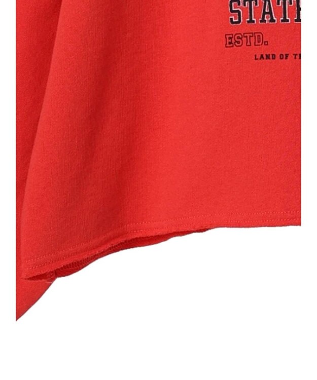 Green Parks クロップド丈ロゴプルオーバー Red