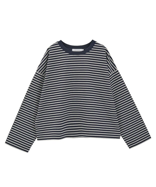 AMERICAN HOLIC カラーボーダークロップド丈プルオーバー Brown