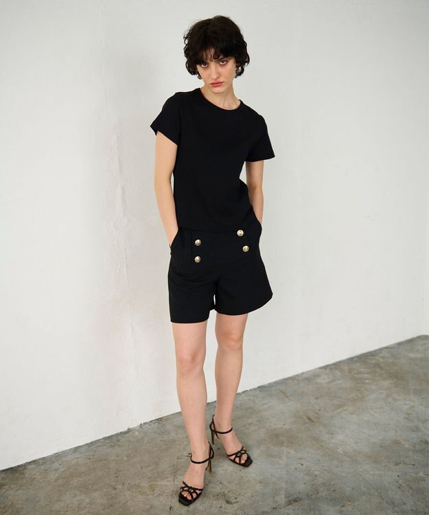 GRACE CONTINENTAL フライスコンパクトトップ ブラック