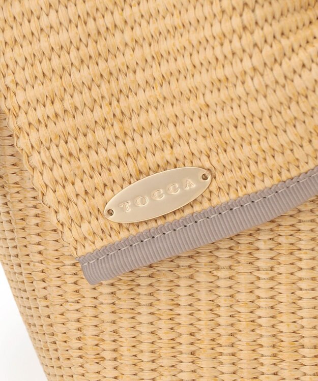 TOCCA BIG RIBBON SUMMER POCHETTE かごバッグ ベージュ系