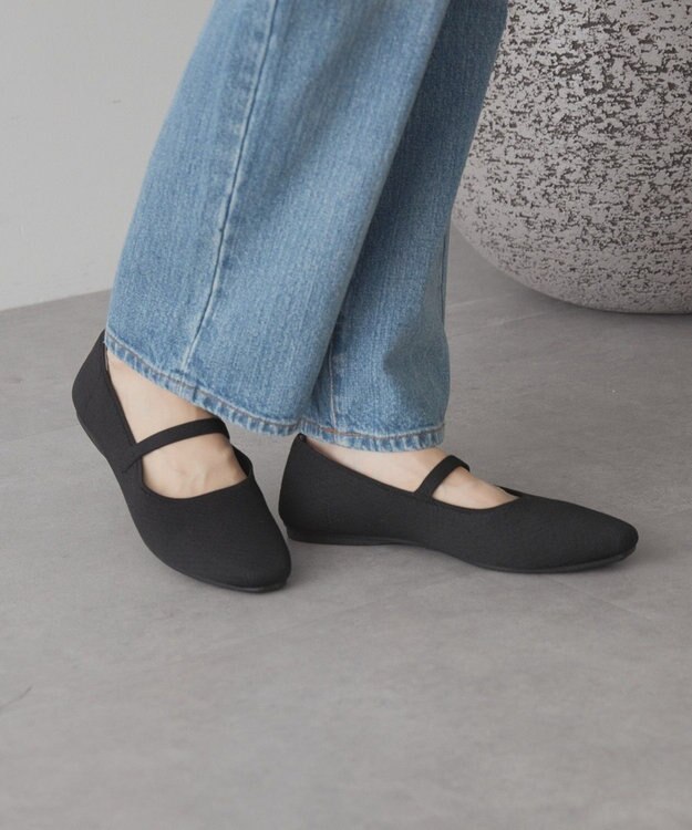 AMERICAN HOLIC ニットメリージェーンパンプス Black