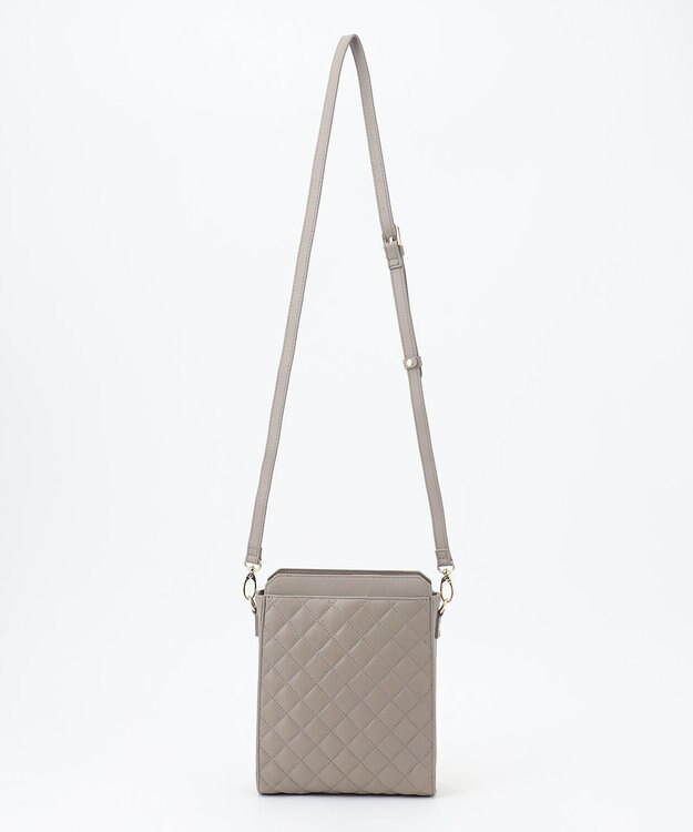 LA BAGAGERIE シープキルトWストラップスクエアショルダー グレージュ