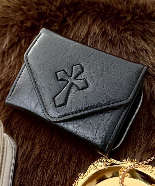 WEGO エンボスクロスウォレット ブラック