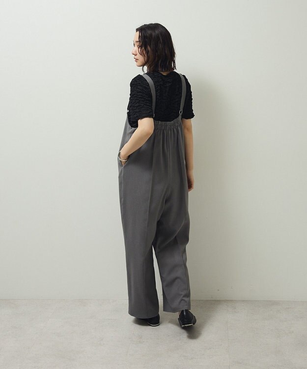 Green Parks ピンタックサロペット Gray