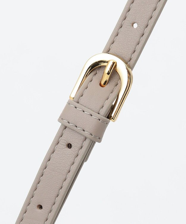 LA BAGAGERIE シープキルトWストラップスクエアショルダー グレージュ