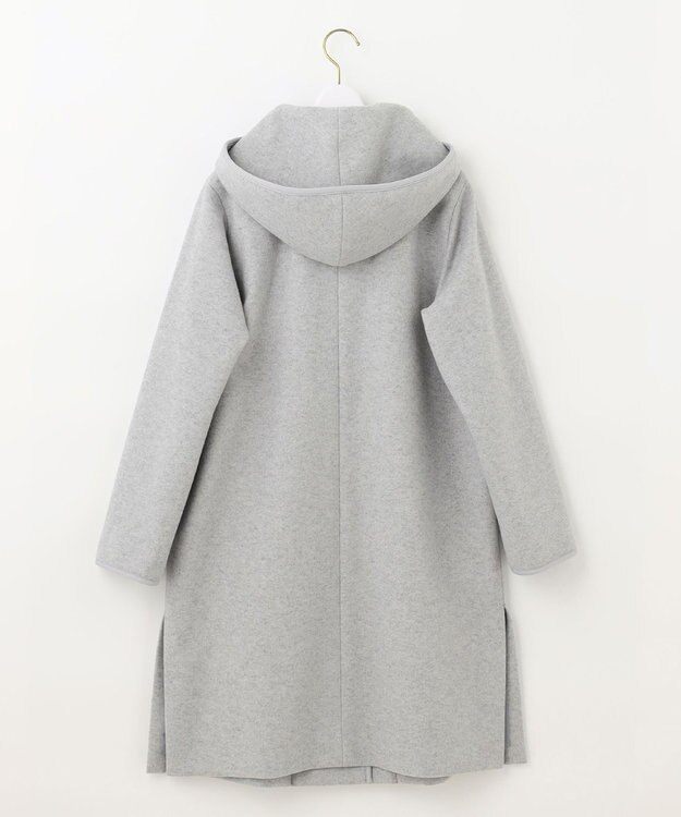 ANY SIS ウールライクミドルフーディ コート ライトトップグレー