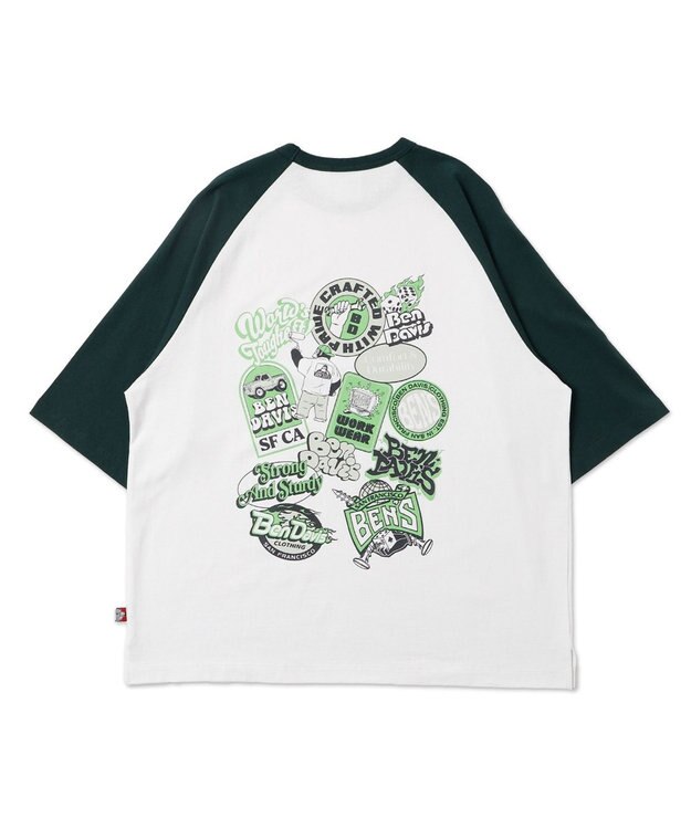 WEGO 【ユニセックス着用ITEM】別注ベンデイビスラグランT グリーン