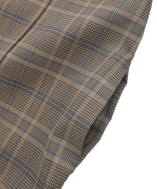 Green Parks ピンタックサロペット Check Brown