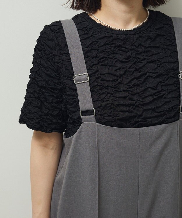 Green Parks ピンタックサロペット Gray