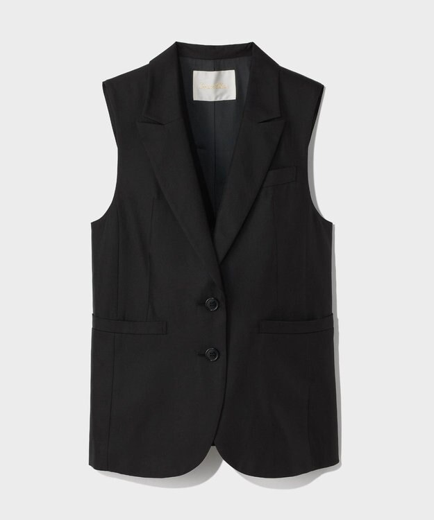 GRACE CONTINENTAL シルクツイルジレ ブラック