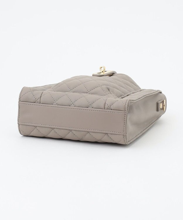 LA BAGAGERIE シープキルトWストラップスクエアショルダー グレージュ