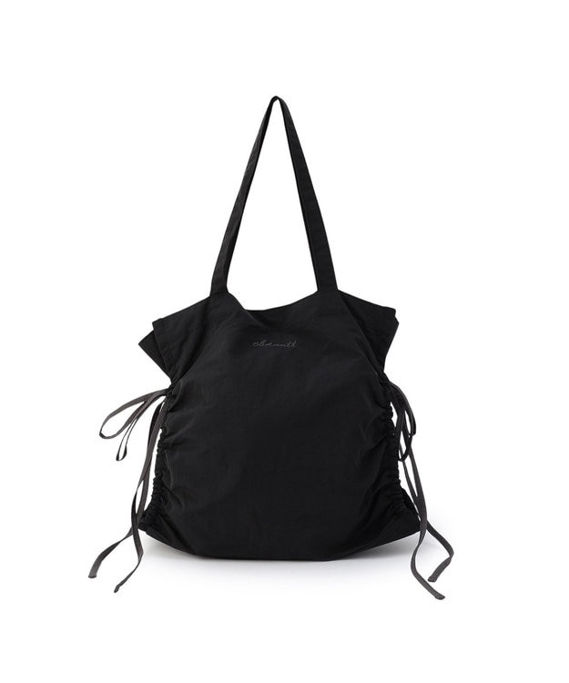 Chacott ギャザーリボントートバッグ ブラック