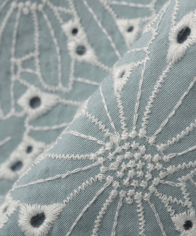 YECCA VECCA フラワーレースロングナロースカート Light Blue