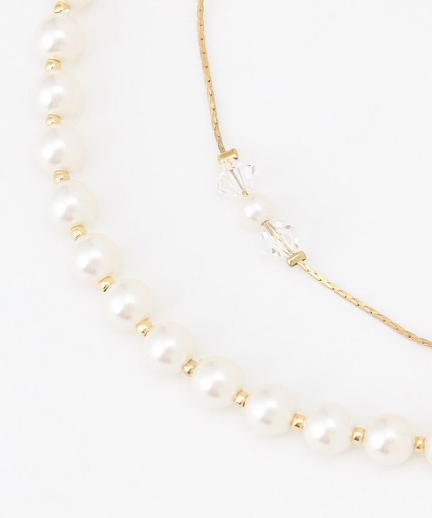 ANY SIS ジュエルパール調2連 ネックレス キスカ