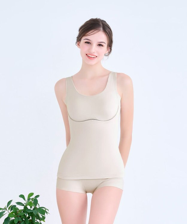 BRADELIS New York 【Yukine inc. 】ゆきねえ365綿混モアらくすっぽりショーツ25 深め 補正下着 補整 パールグレージュ