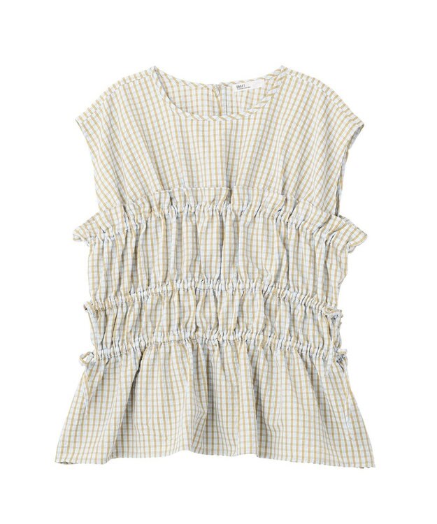 CRAFT STANDARD BOUTIQUE サッカーチェックブラウス Light Blue