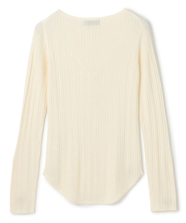 uncrave ハイゲージニット ヘンリーネックトップス オフ