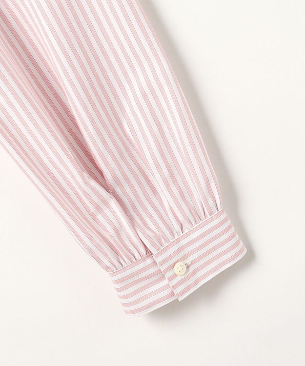 J.PRESS LADIES S 【WEB限定カラーあり】コンパクトエステネージュ シャーリング ブラウス ピンクストライプ系