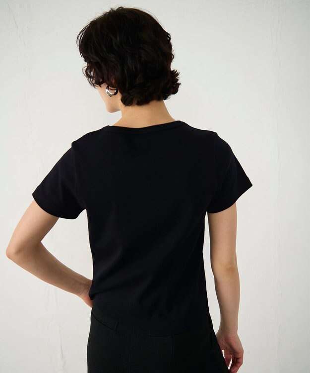 GRACE CONTINENTAL フライスコンパクトトップ ブラック