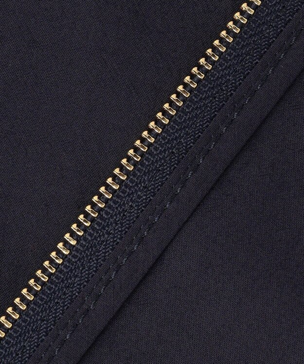 自由区 ファンクショナルブロード ノーカラーブルゾン ネイビー