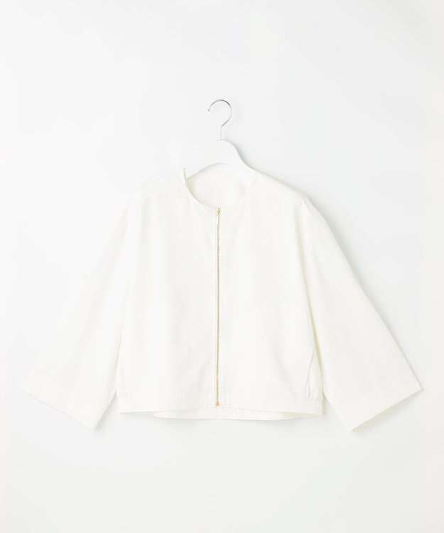 自由区 ファンクショナルブロード ノーカラーブルゾン オフ