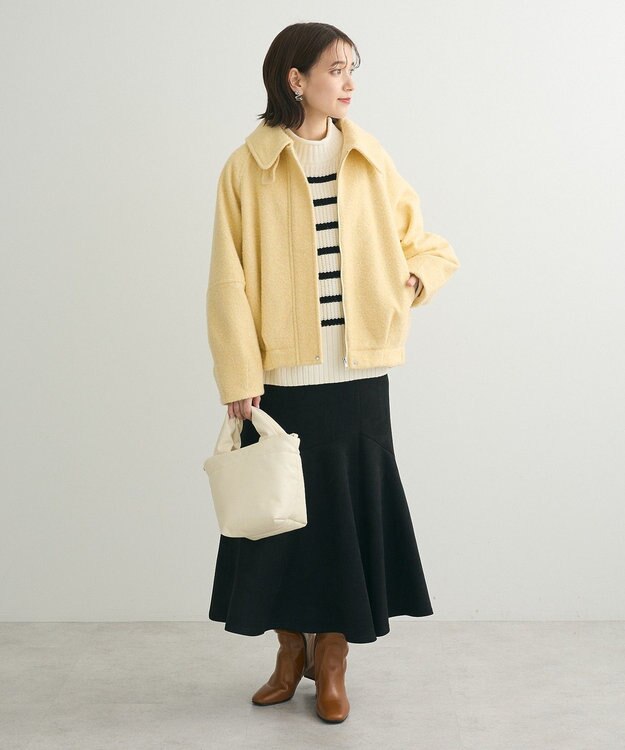 Green Parks マシュマロスエードマーメイドスカート Black